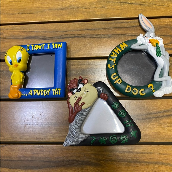 Warner Bros. Other - Vintage Warner Bros. Studio Store Picture Frames Set of 3 Tweety Looney Tunes